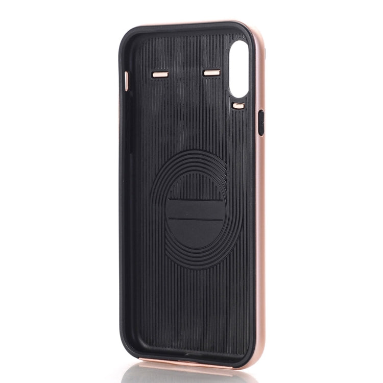 For iPhone X / XS Carbon Fiber TPU + Color Hemming PC Detachable Combination Case