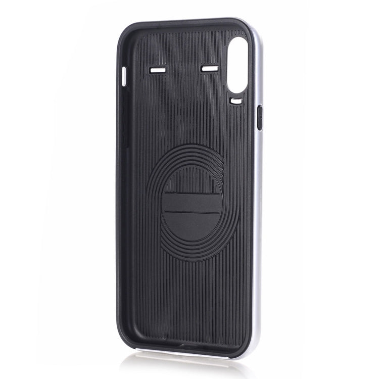 For iPhone X / XS Carbon Fiber TPU + Color Hemming PC Detachable Combination Case