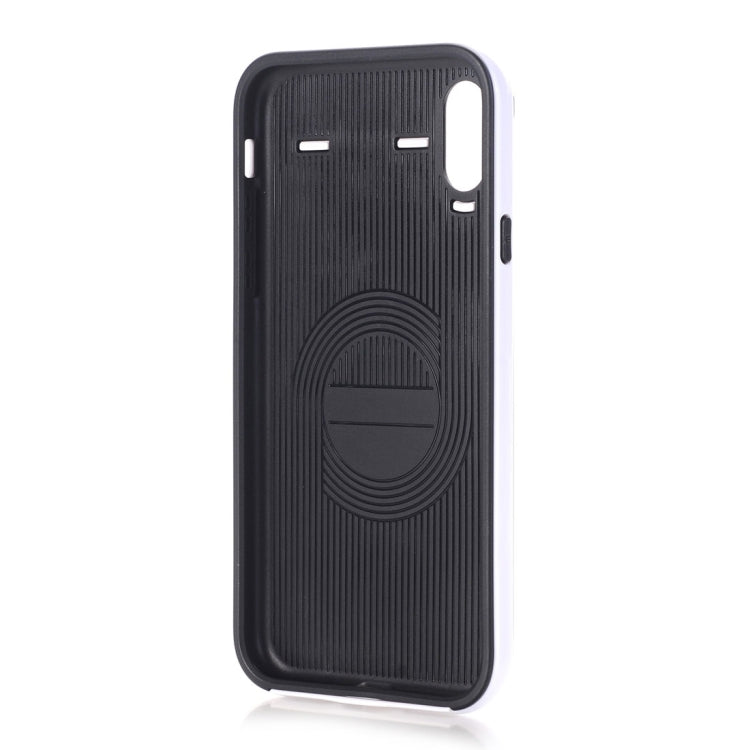 For iPhone X / XS Carbon Fiber TPU + Color Hemming PC Detachable Combination Case