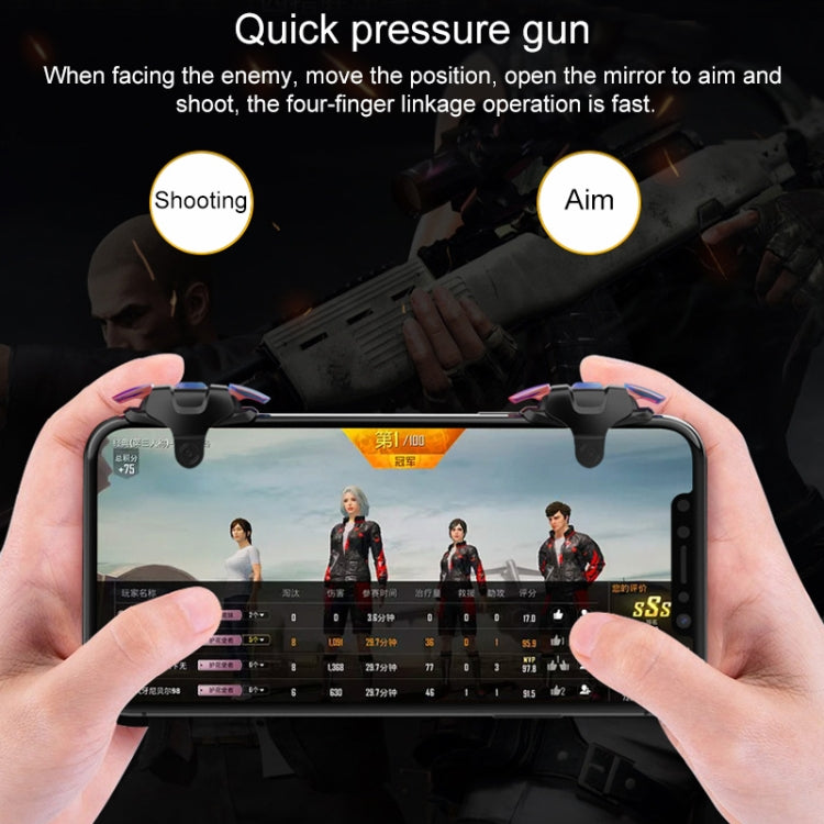 3rd Gen Eating Chicken Metal Colorful Physical Auxiliary Button Shooting Game Controller, 1 Pair