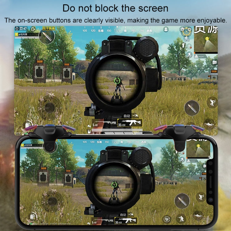 3rd Gen Eating Chicken Metal Colorful Physical Auxiliary Button Shooting Game Controller, 1 Pair
