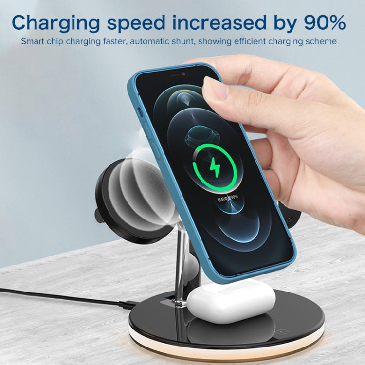 3 in 1 15W Multi-function Magnetic Wireless Charger for Mobile Phones & Apple Watches & AirPods