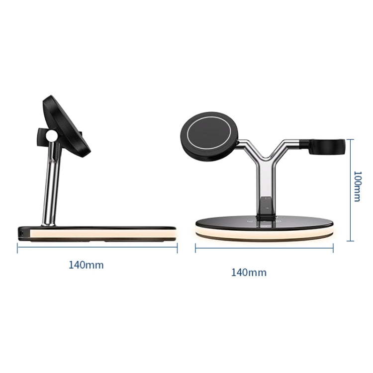 3 in 1 15W Multi-function Magnetic Wireless Charger for Mobile Phones & Apple Watches & AirPods