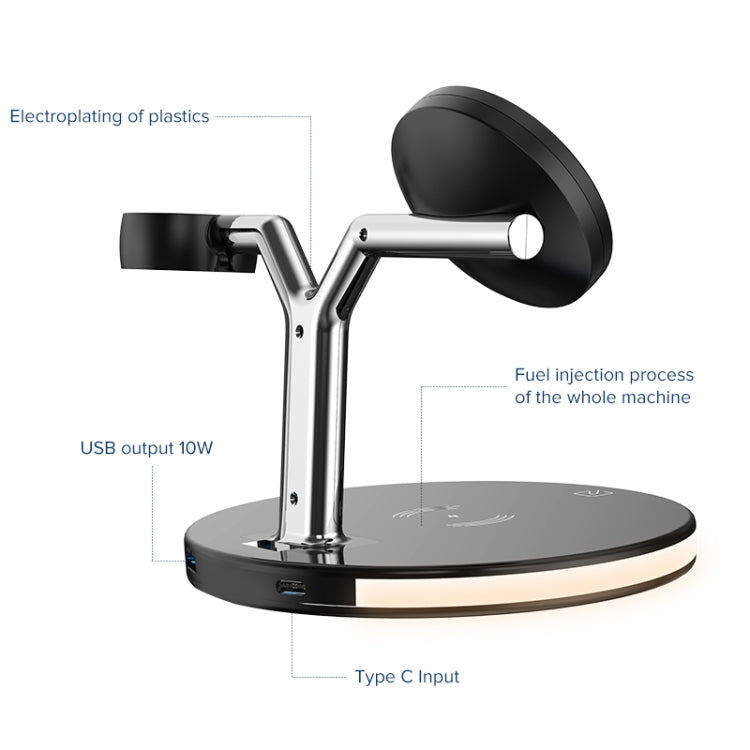 3 in 1 15W Multi-function Magnetic Wireless Charger for Mobile Phones & Apple Watches & AirPods