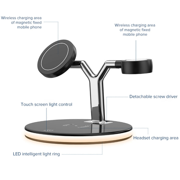 3 in 1 15W Multi-function Magnetic Wireless Charger for Mobile Phones & Apple Watches & AirPods