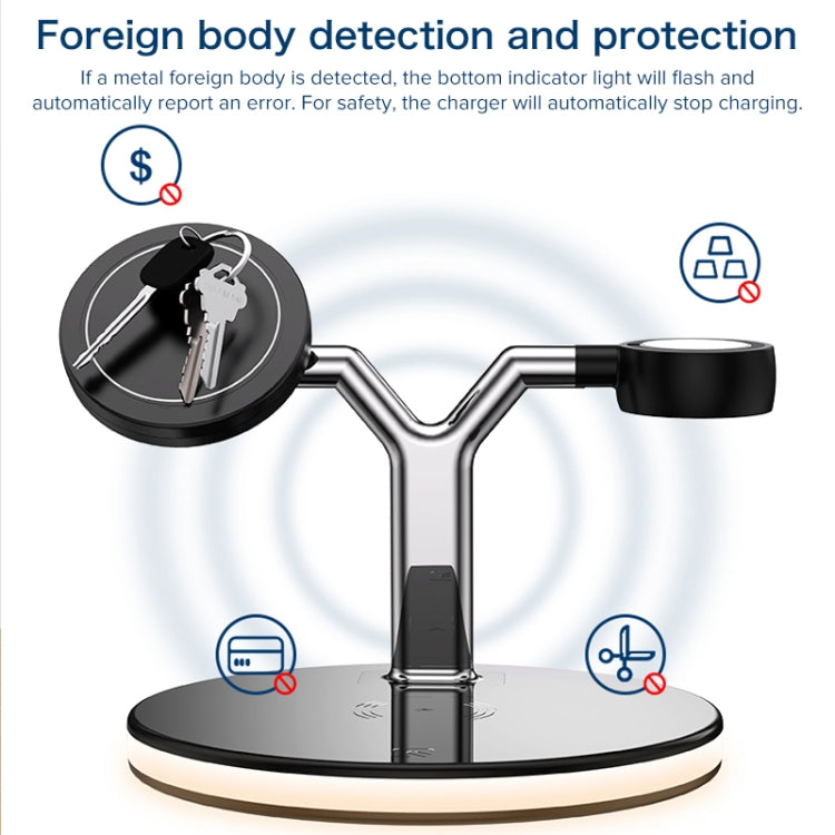 3 in 1 15W Multi-function Magnetic Wireless Charger for Mobile Phones & Apple Watches & AirPods