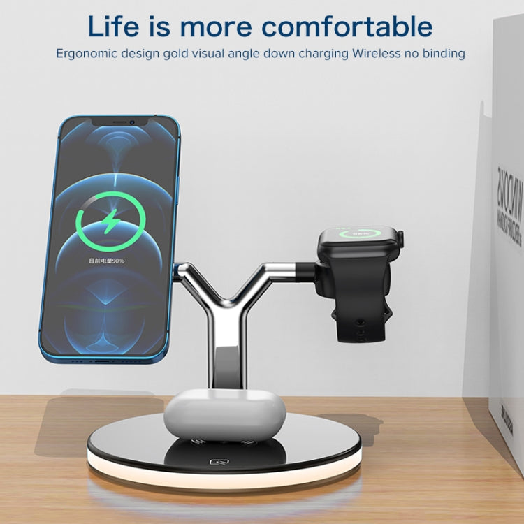 3 in 1 15W Multi-function Magnetic Wireless Charger for Mobile Phones & Apple Watches & AirPods
