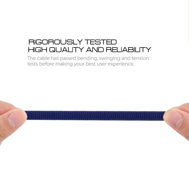 3A USB to 8 Pin Braided Data Cable, Cable Length: 1m