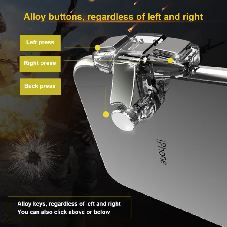 X6 1 Pair Eating Chicken Four Fingers Six Keys Auxiliary Button Game Handle