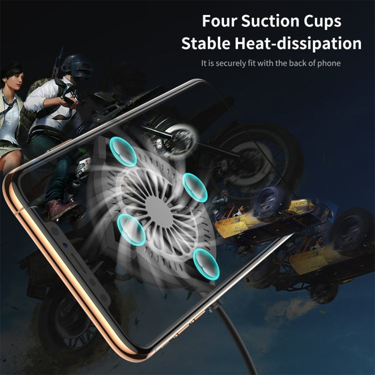 ROCK Sucker Mobile Phone Heat Dissipation Cooling Fan(Black Gold)