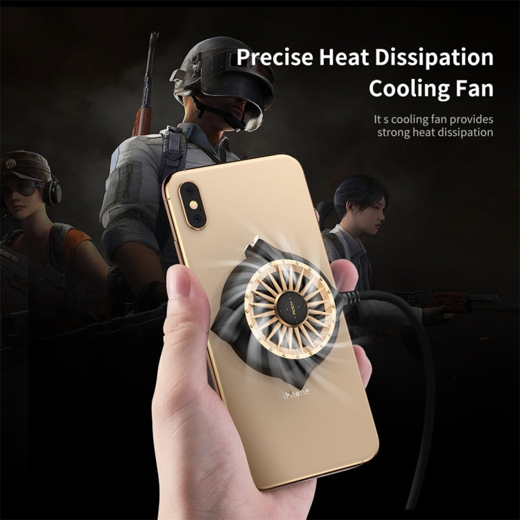 ROCK Sucker Mobile Phone Heat Dissipation Cooling Fan(Black Gold)
