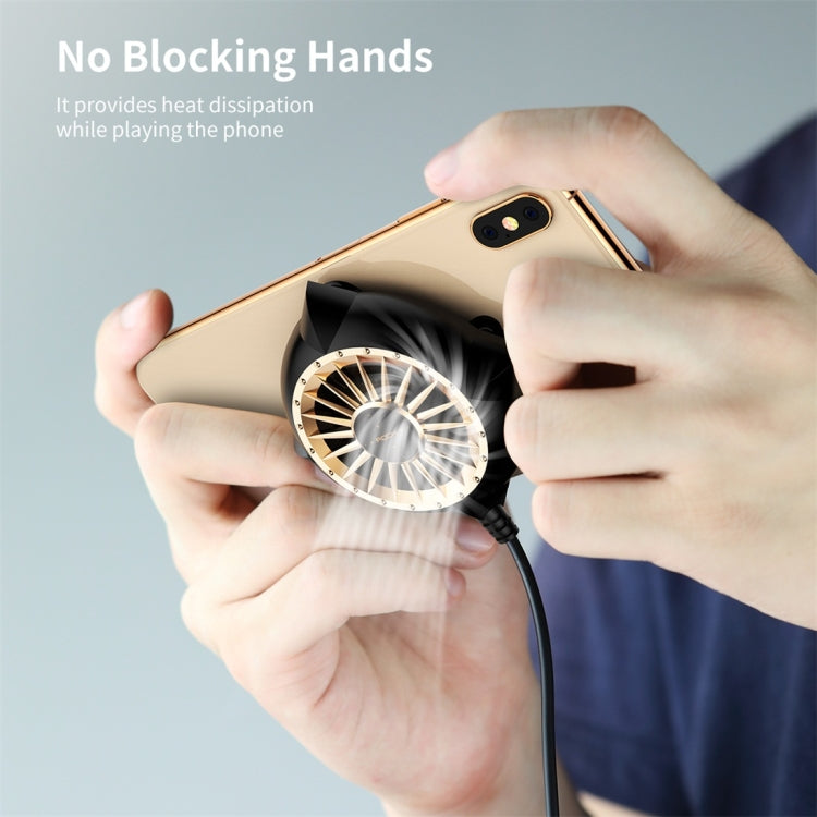 ROCK Sucker Mobile Phone Heat Dissipation Cooling Fan(Black Gold)