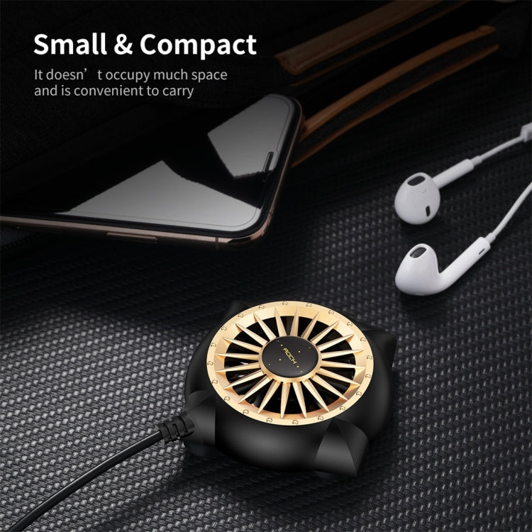 ROCK Sucker Mobile Phone Heat Dissipation Cooling Fan(Black Gold)