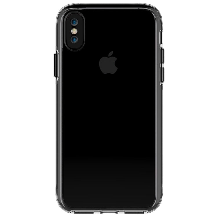 For iPhone X / XS PC + TPU Transparent Shockproof Protective Back Cover Case