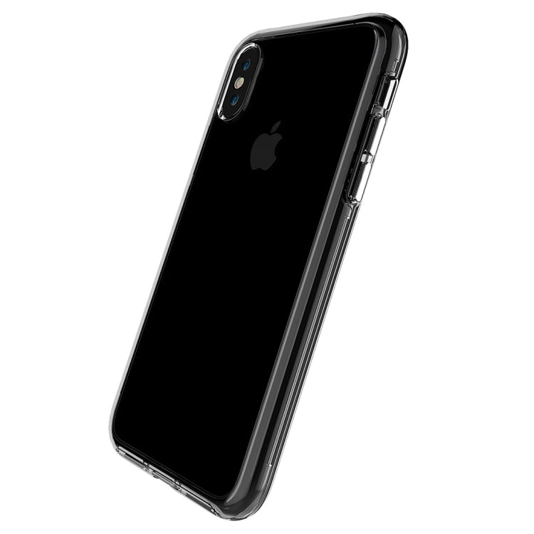 For iPhone X / XS PC + TPU Transparent Shockproof Protective Back Cover Case