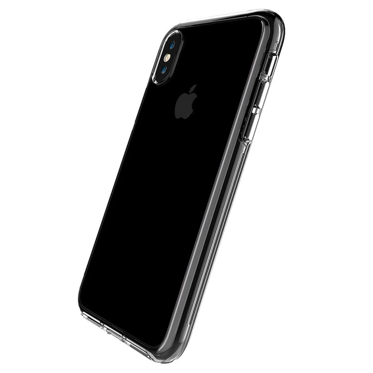 For iPhone X / XS PC + TPU Transparent Shockproof Protective Back Cover Case