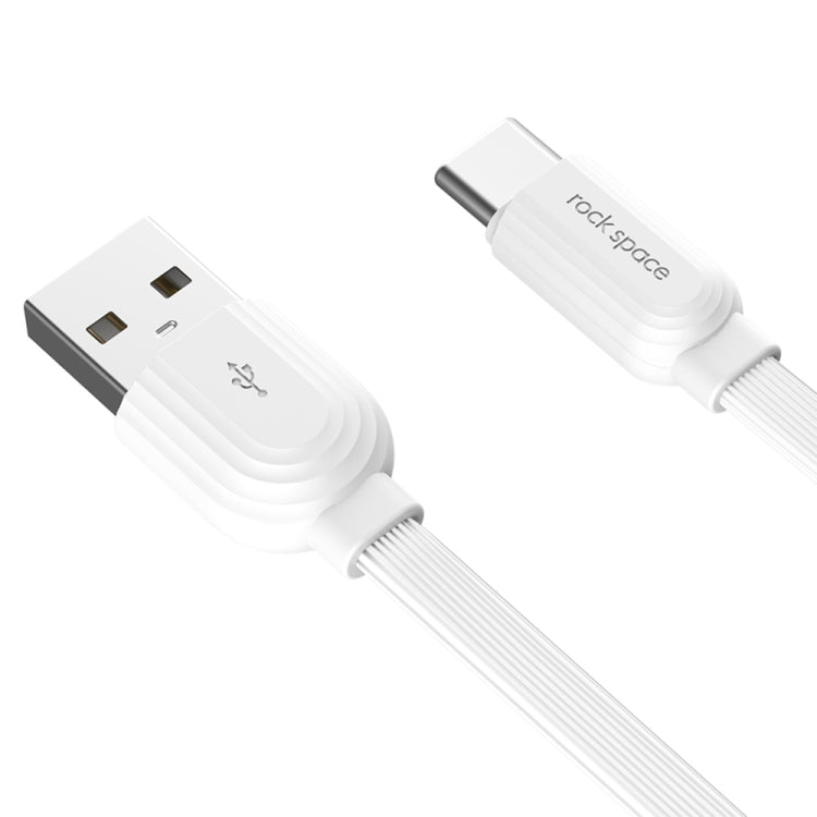 ROCK S5 3A USB-C / Type-C Charging + Data Synchronization TPE Flat Shape Data Cable, Cable Length: 1m