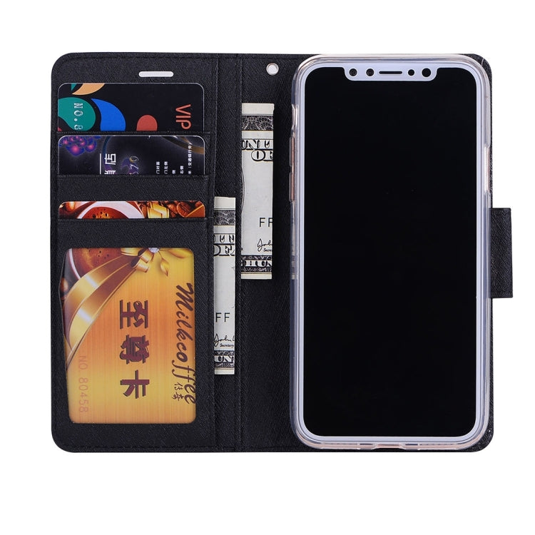 For iPhone X / XS Silk Texture Horizontal Flip Leather Case with Holder & Card Slots & Wallet & Photo Frame