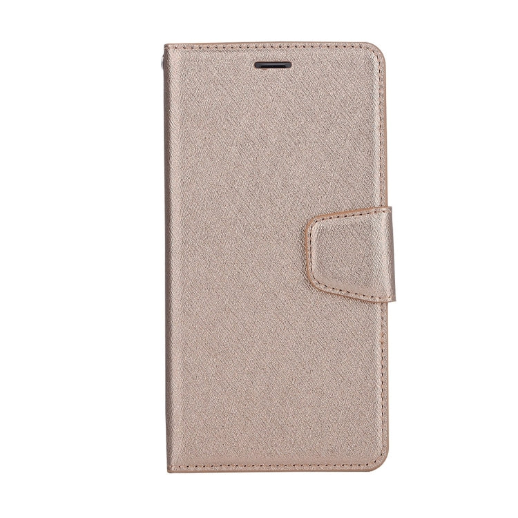 For iPhone X / XS Silk Texture Horizontal Flip Leather Case with Holder & Card Slots & Wallet & Photo Frame