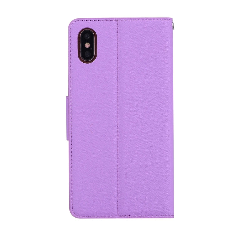 For iPhone X / XS Silk Texture Horizontal Flip Leather Case with Holder & Card Slots & Wallet & Photo Frame