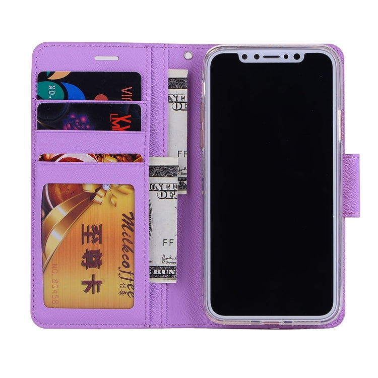 For iPhone X / XS Silk Texture Horizontal Flip Leather Case with Holder & Card Slots & Wallet & Photo Frame