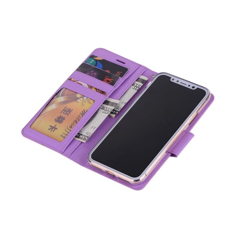 For iPhone X / XS Silk Texture Horizontal Flip Leather Case with Holder & Card Slots & Wallet & Photo Frame