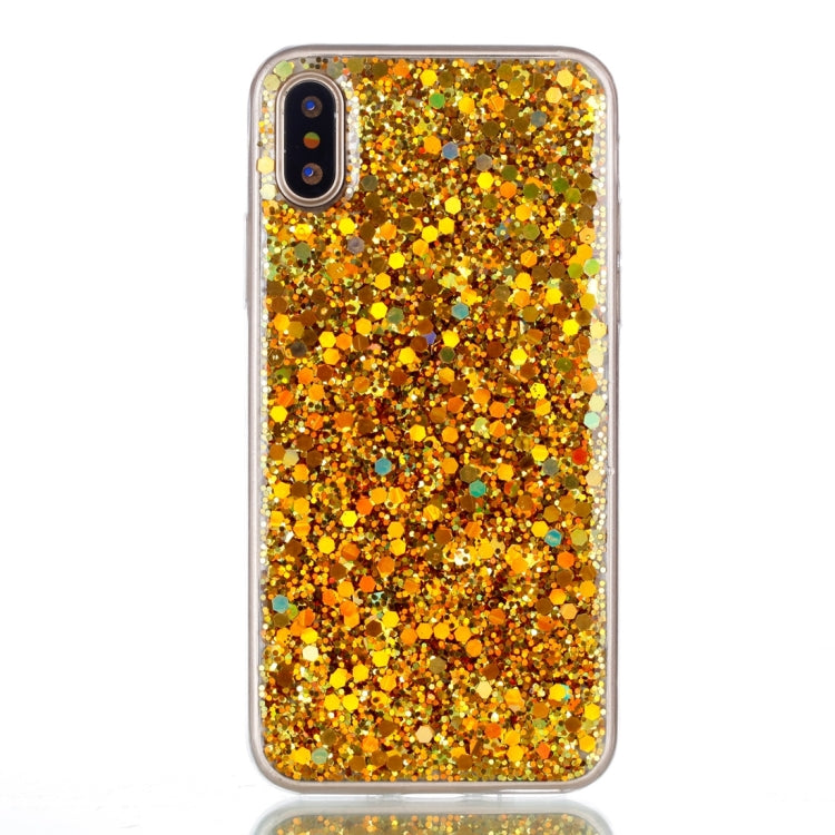 For iPhone X / XS Colorful Glitter Powder Style Protective Soft case