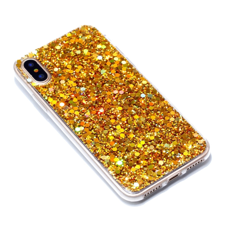 For iPhone X / XS Colorful Glitter Powder Style Protective Soft case