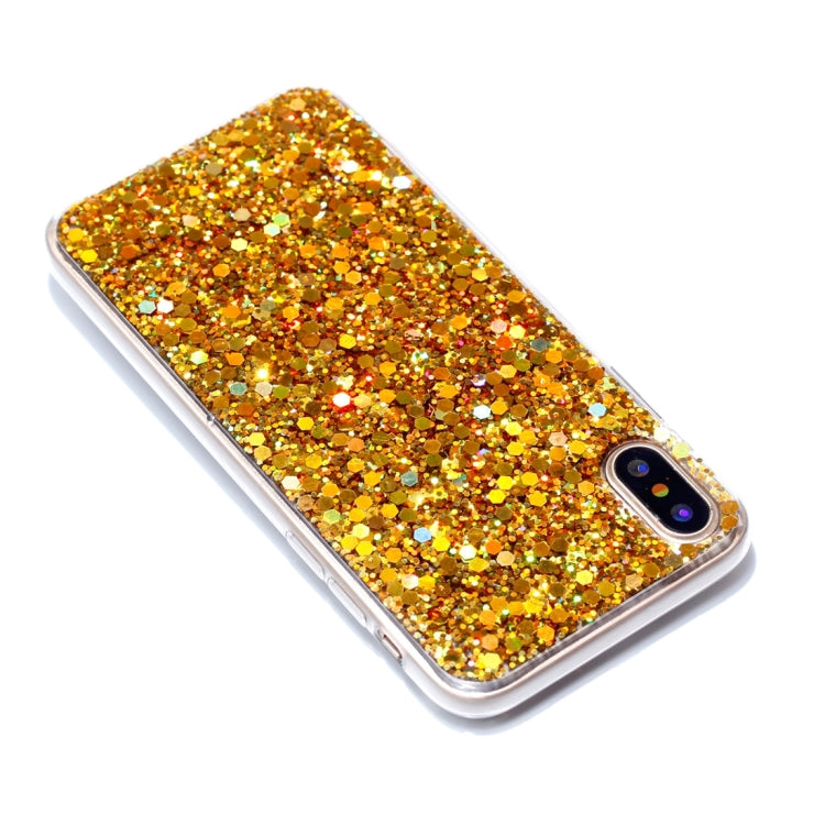For iPhone X / XS Colorful Glitter Powder Style Protective Soft case