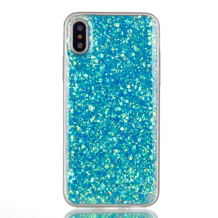 For iPhone X / XS Colorful Glitter Powder Style Protective Soft case