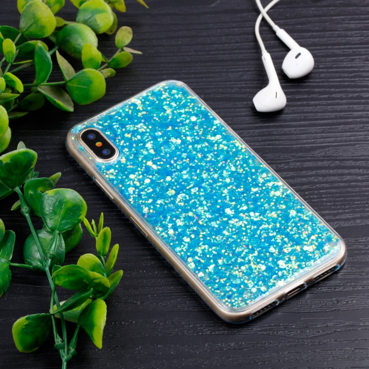 For iPhone X / XS Colorful Glitter Powder Style Protective Soft case