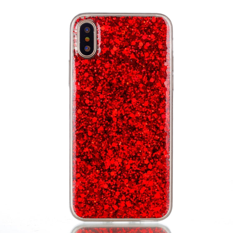 For iPhone X / XS Colorful Glitter Powder Style Protective Soft case