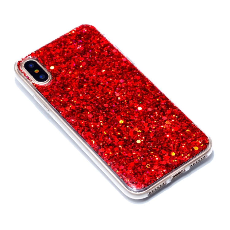 For iPhone X / XS Colorful Glitter Powder Style Protective Soft case