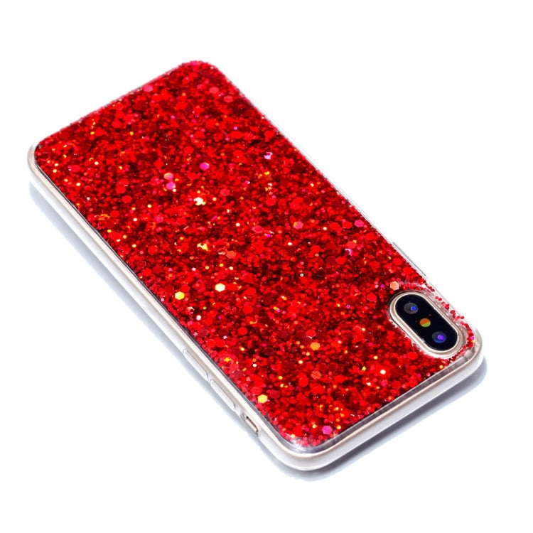 For iPhone X / XS Colorful Glitter Powder Style Protective Soft case