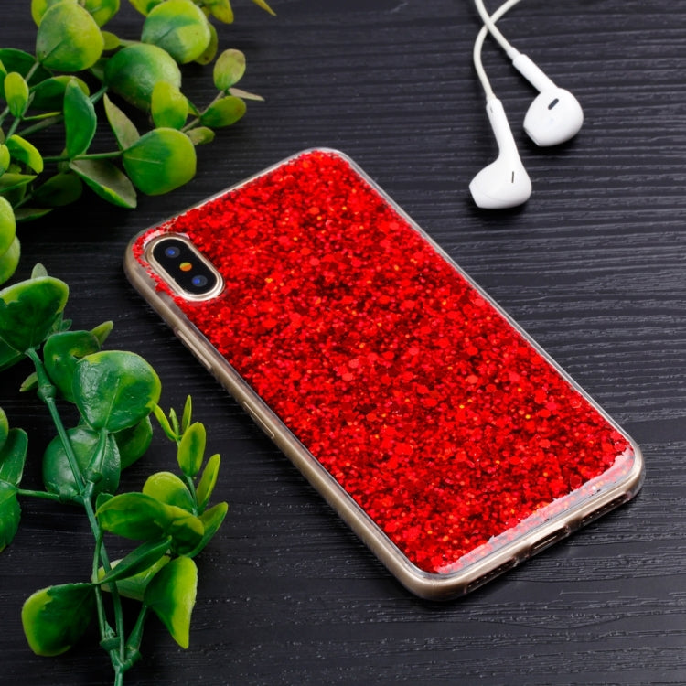 For iPhone X / XS Colorful Glitter Powder Style Protective Soft case