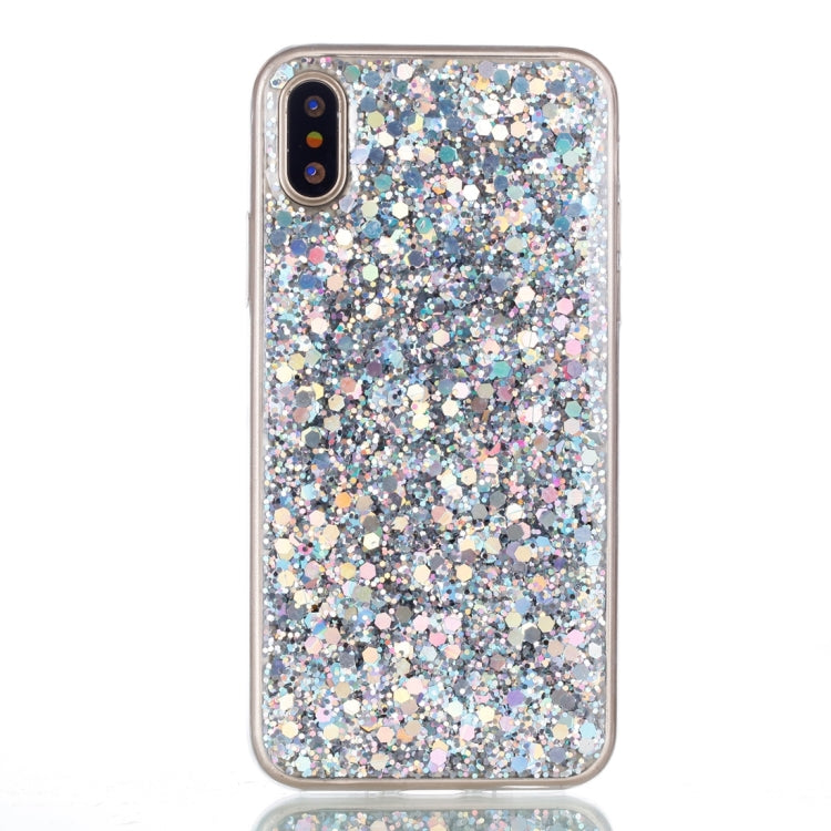 For iPhone X / XS Colorful Glitter Powder Style Protective Soft case