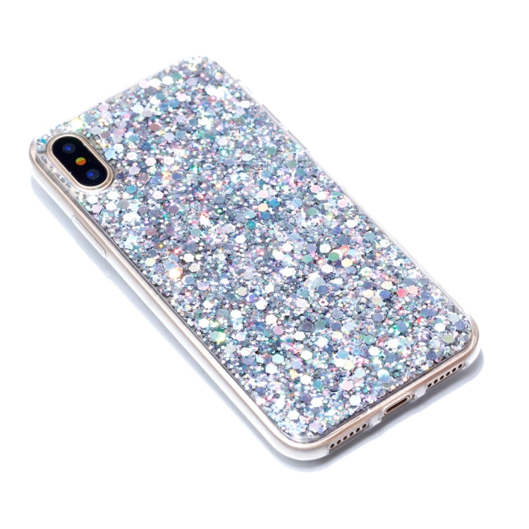 For iPhone X / XS Colorful Glitter Powder Style Protective Soft case