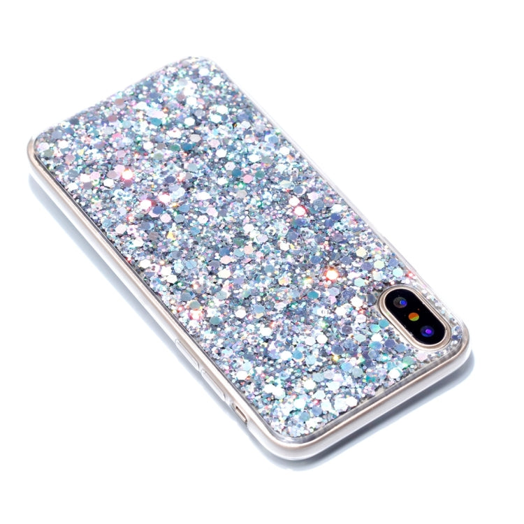 For iPhone X / XS Colorful Glitter Powder Style Protective Soft case