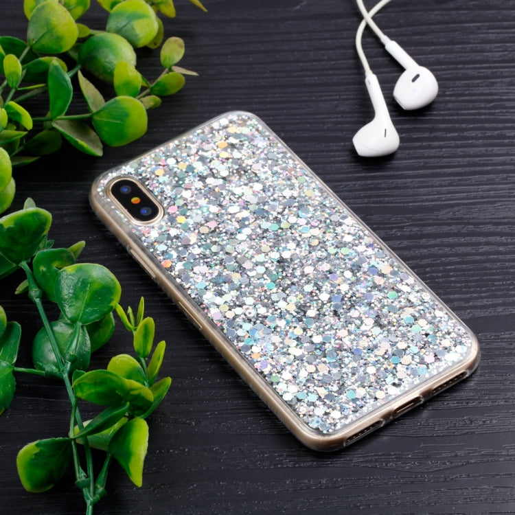 For iPhone X / XS Colorful Glitter Powder Style Protective Soft case