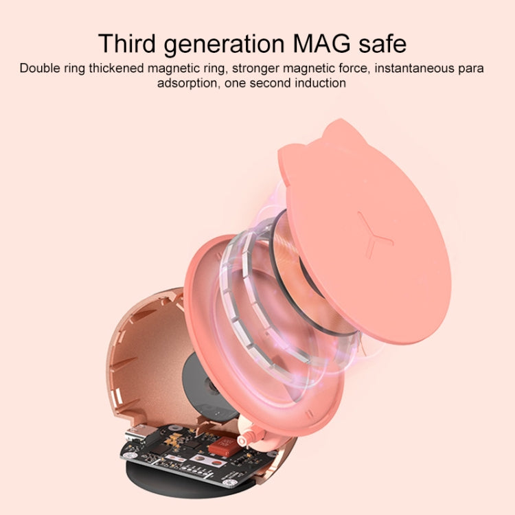 C101 Cute Cat Shape Magnetic Wireless Charging Stand Base
