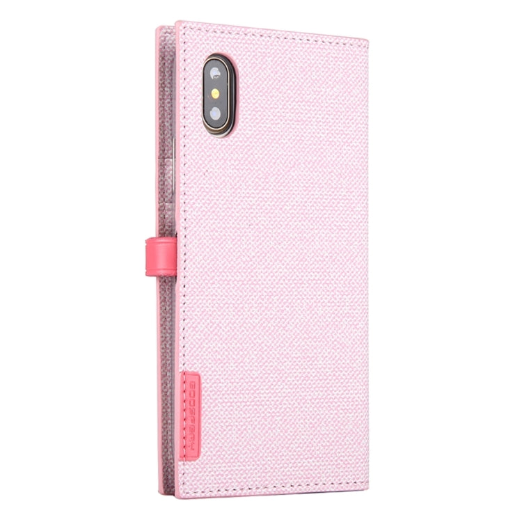 For iPhone X / XS GOOSPERY MILANO TPU + PU Linen Texture Horizontal Flip Leather Case with Card Slots & Wallet & Holder