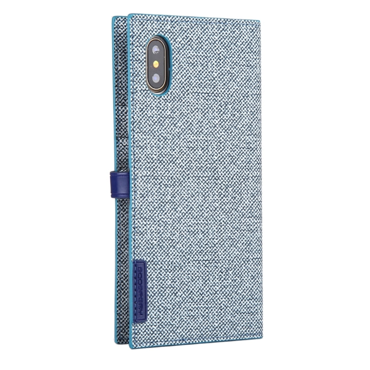 For iPhone X / XS GOOSPERY MILANO TPU + PU Linen Texture Horizontal Flip Leather Case with Card Slots & Wallet & Holder