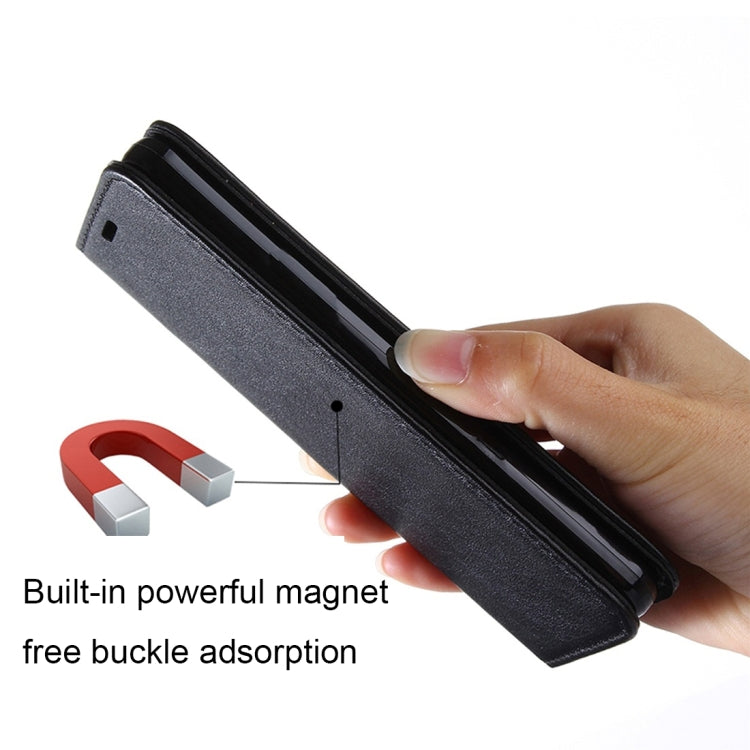 For iPhone X / XS Sheep Texture Casual Style with Magnetic Adsorption Horizontal Flip Leather Case with Holder & Card Slots