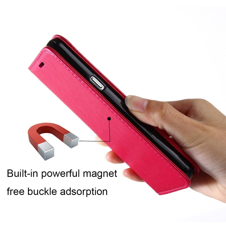 For iPhone X / XS Sheep Texture Casual Style with Magnetic Adsorption Horizontal Flip Leather Case with Holder & Card Slots
