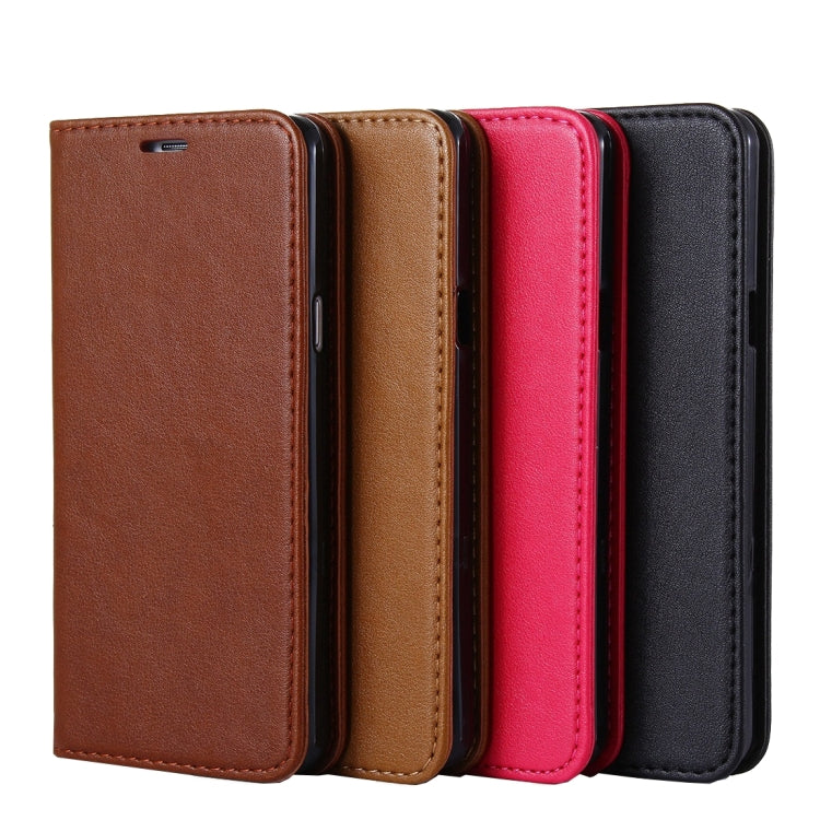 For iPhone X / XS Sheep Texture Casual Style with Magnetic Adsorption Horizontal Flip Leather Case with Holder & Card Slots