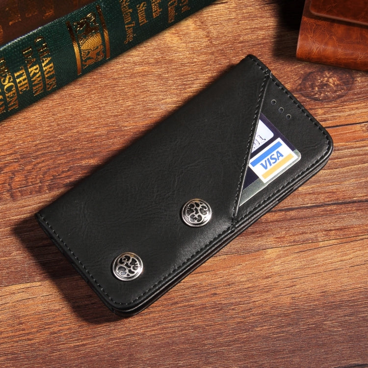 For iPhone X / XS Bronze Texture Casual Style with Absorption Horizontal Flip Leather Case with Holder & Card Slots