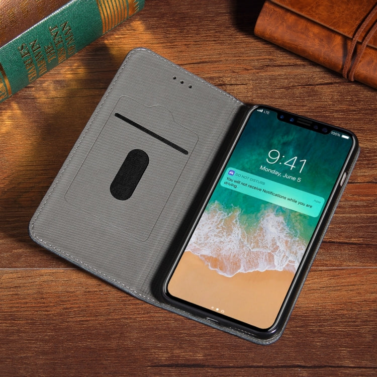 For iPhone X / XS Bronze Texture Casual Style with Absorption Horizontal Flip Leather Case with Holder & Card Slots