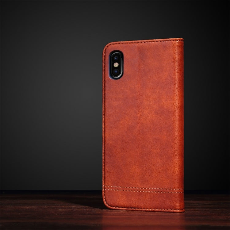 For iPhone X / XS Retro Crazy Horse Texture Casual Style Horizontal Flip Leather Case with Holder & Card Slots & Wallet