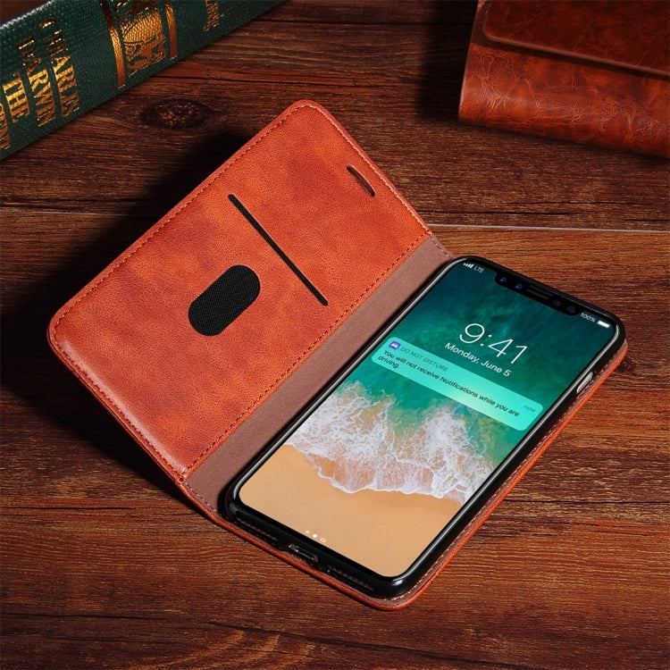 For iPhone X / XS Retro Crazy Horse Texture Casual Style Horizontal Flip Leather Case with Holder & Card Slots & Wallet