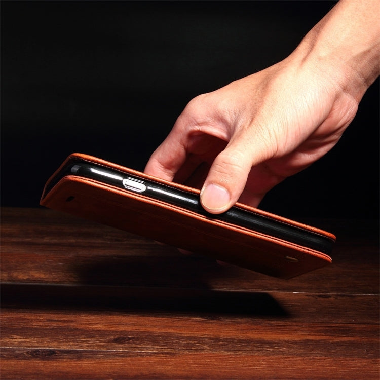 For iPhone X / XS Retro Crazy Horse Texture Casual Style Horizontal Flip Leather Case with Holder & Card Slots & Wallet